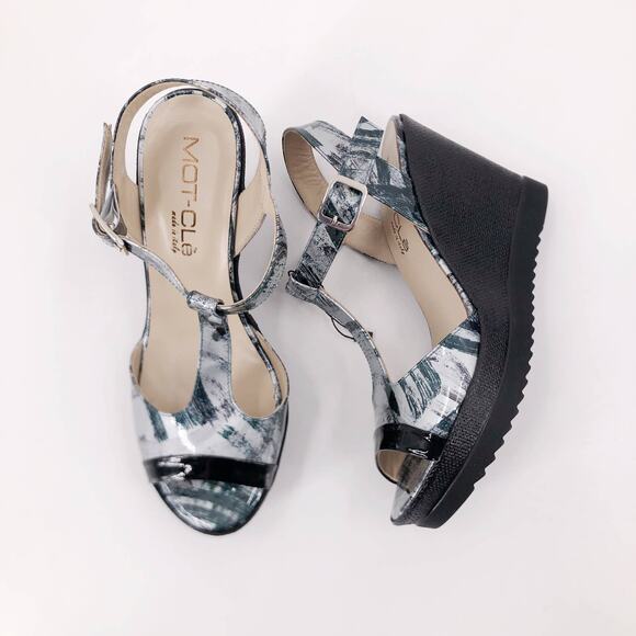 ITALIAN Mot - Clè Platform Heel Sandals Sz 7 NIB $270 - Picture 1 of 11